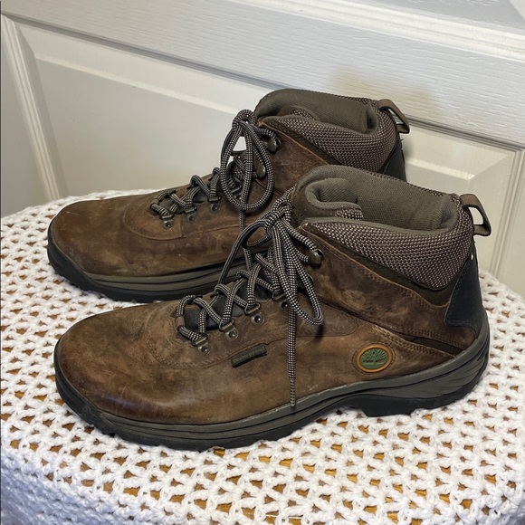 Timberland White Ledge Hiking Boots WP Mid-Cut Ankle Brown Black Waterproof 12 W - Picture 16 of 17